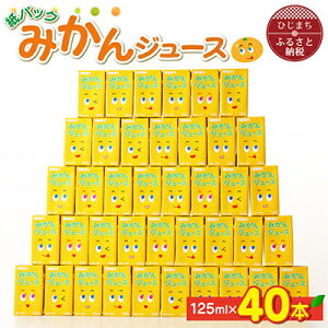 �y�ӂ邳�Ɣ[�Łz�y���p�b�N�z�݂���W���[�X�@125ml×40�{_ ���� �W���[�X �����n�h�����N ������ �l�C �������� �~�J���W���[�X �݂��� �~�J�� �q�� ���B�݂��� �y1107110�z