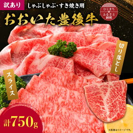 【ふるさと納税】訳あり!おおいた豊後牛しゃぶしゃぶすき焼き750gセット(日出町)【配送不可地域：離島】【1571279】