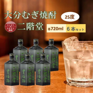 【ふるさと納税】大分むぎ焼酎 二階堂豊後路25度(720ml)6本セット【1540474】