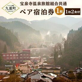 【ふるさと納税】宝泉寺温泉旅館組合共通 ペア宿泊券 1枚 1泊2食付 宿泊施設が選べる ペア 2名様 宿泊券 食事券 宿泊 チケット 温泉 旅行 大分県 九重町 送料無料