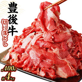 【ふるさと納税】豊後牛 切り落とし 400g～4kg 1パック約400g 豊後牛 牛肉 霜降り 小分け 和牛 お肉 国産 九州産 大分県産 九重町産 冷凍 送料無料