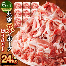 【ふるさと納税】【6ヶ月定期便】九重夢 ポーク お米豚 切り落とし 合計24kg 500g×8パック×6回 九重夢ポーク SPF豚 豚肉 小分け 真空パック お肉 切落し 国産 九州産 大分県産 九重町産 冷凍 送料無料