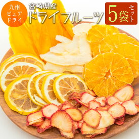 【ふるさと納税】◆九州ピュアドライ 宮崎県産ドライフルーツ5袋セット