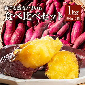 【ふるさと納税】新芋 熟成やきいも 食べ比べ セット 1kg 熟成 やきいも 詰め合わせ 2袋 高糖度 甘い 野菜 いも さつまいも ほくほく 香り 冷凍 簡単調理 レンジ オーブン グルメ お取り寄せ 人気 おすすめ おやつ おかし ご褒美 デザート 宮崎県 宮崎市 送料無料