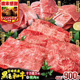 【ふるさと納税】【歳末感謝】【数量限定】【用途・容量・発送時期が選べる】畜産農家応援！宮崎県産 黒毛和牛 焼肉orスライス3種セット ハンバーグ 牛肉 肉 お肉 精肉 牛 焼肉 焼肉セット すき焼き すきしゃぶ 国産 小分け パック ギフト 人気 おすすめ ふるさと