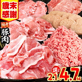 【ふるさと納税】総合1位 【歳末感謝】【内容量・発送時期が選べる・定期便】大満足豚肉ロースバラエティセット 4.5kg 2.1kg 国産豚 豚肉 肉 お肉 精肉 豚 国産 訳あり 不揃い 切り落とし ロース ミンチ ハンバーグ 小分け パック ストック 人気 ふるさと おすすめ 宮崎