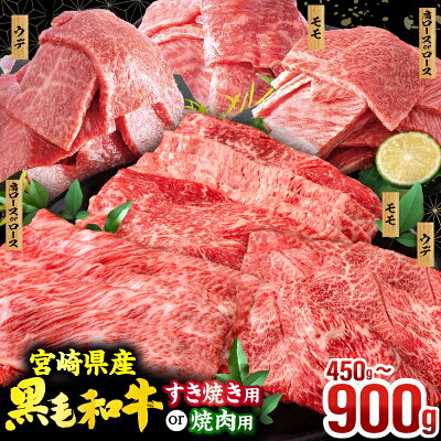 宮崎県産 黒毛和牛 焼肉orスライス3種セット