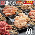 《2週間以内発送》《レビューキャンペーン》 鶏肉 宮崎県産若鶏の焼き鳥セット5種以上（60本）盛り合わせ | 国産 鶏肉 串 焼き鳥セット 九州 冷凍 小分け 便利 こだわり おつまみ バーベキュー BBQ パーティー