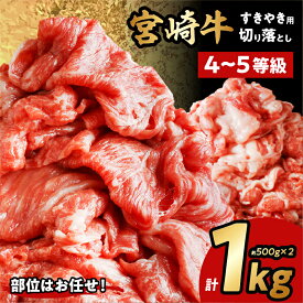 【ふるさと納税】宮崎牛 切り落としすき焼き用 計1kg(約500g×2) | 牛肉 宮崎牛 すきやき すき焼き 肉 にく おにく 国産牛 和牛 切り落とし スライス 冷凍 小分け 内閣総理大臣賞4大会連続受賞 和牛オリンピック グルメ お取り寄せ 贈答 贈り物 お祝い 内祝い 誕生日 |
