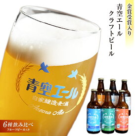 【ふるさと納税】青空エールこだわりのクラフトビール飲み比べ詰め合わせセット〈フルーツビール入り〉6種×6本（330ml瓶×6本）青空エール クラフトビール 詰め合わせ 飲み比べ セット 宮崎産 フルーツビール お酒 冷蔵 手作り ビールコンテスト 贈り物 お取り寄せ 送料無料