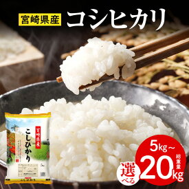 【ふるさと納税】【選べる内容量】《令和7年産》宮崎県産 コシヒカリ 5kg 10kg 20kg 国産 米 お米 コメ 精米 白米 ごはん ライス 白飯 ブランド米 単一原料米 小分け ストック おすそ分け 主食 炭水化物 贈答 贈り物 ギフト お取り寄せ ふるさと納税米 グルメ 宮崎県 宮崎市
