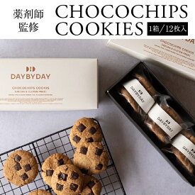 【ふるさと納税】CHOCOCHIPS COOKIE ヴィーガングルテンフリー 1箱 12枚入り カラダを想うクッキー 手作り 薬剤師監修 シンプル 米粉 チョコチップ 有機メープルシロップ サクサク 冷蔵 手作業 宮崎県 宮崎市 送料無料