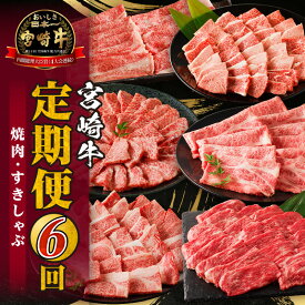 【ふるさと納税】宮崎牛 定期便 6回 焼肉 すきしゃぶ 定期 定期的 牛肉 肉 お肉 牛肩ロース 牛ウデ 牛モモ スライス 焼肉 牛肉定期便 赤身 赤身肉 霜降り 霜降り肉 焼肉用 スライス 小分け 使い勝手 料理 おかず 焼きしゃぶ すきしゃぶ しゃぶしゃぶ 宮崎県 宮崎市 送料無料