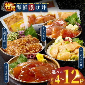 【ふるさと納税】【内容量が選べる】海鮮漬け丼セット 具 かつお まぐろ 真鯛 サーモン 魚介 魚介類 海鮮 海鮮料理 海鮮丼 漬け丼 どんぶり飯 食べ比べ 詰め合わせ 冷凍 小分け パック 冷凍 個包装 個装 便利 ストック お惣菜 贈り物 ギフト お歳暮 お中元 宮崎 ふるさと