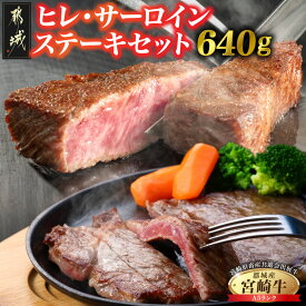 【ふるさと納税】【共進会牛】(A5)宮崎牛ヒレ・サーロインステーキセット - 都城産 宮崎牛 A5ランク ヒレステーキ サーロインステーキ 塩コショウ・ステーキソース付 第66回宮崎県畜産共進会 和牛品評会 送料無料 AF-2504【宮崎県都城市は2年連続ふるさと納税日本一！】