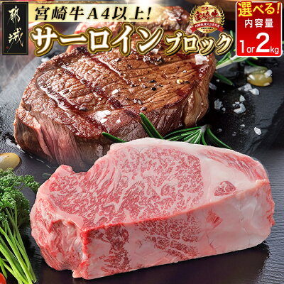 【ふるさと納税】【内容量が選べる！】都城産宮崎牛サーロインブロック - ...