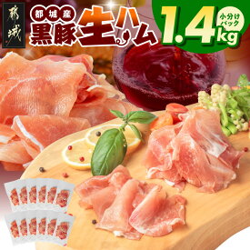 【ふるさと納税】黒豚生ハム1.4kg - 宮崎県産 豚 生ハム 120g × 12パック 真空 小分け パック 冷凍 都城産 黒豚 豚肉 加工品 食品 つまみ おつまみ 酒のお供 酒の肴 女子会 国産 送料無料 MJ-2519【宮崎県都城市は2年連続ふるさと納税日本一！】