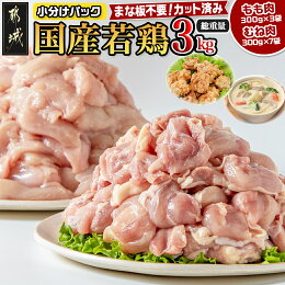 【ふるさと納税】国産若鶏3kgセット 小分けパック！カッ...