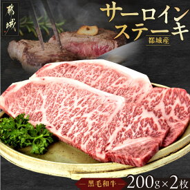 【ふるさと納税】都城産黒毛和牛サーロインステーキ400g - 牛肉 サーロインステーキ(200g×1枚×2パック) 計400g ステーキ用カット 送料無料 16-3301【宮崎県都城市は2年連続ふるさと納税日本一！】