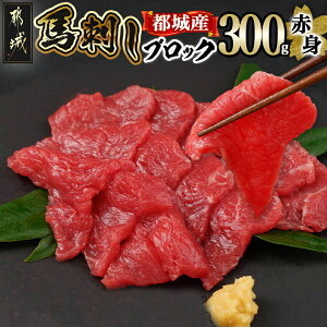 【ふるさと納税】都城産馬赤身ブロック300g - 馬刺 都城産馬刺 真空 赤身ブロック 150g×2 醤油・生姜の小袋付き 送料無料 AO-0102【宮崎県都城市は2年連続ふるさと納税日本一!】