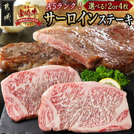 【ふるさと納税】【枚数が選べる！】宮崎牛(A5)サーロインステーキ - 霜降りステーキ用牛肉 最高等級5等級 国産黒毛和牛 選べる枚数 2枚/4枚 ギフト 贈答用 送料無料 SKU-0117【宮崎県都城市】