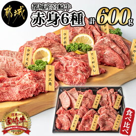 【ふるさと納税】都城産宮崎牛赤身6種600g - 牛肉 ウデミスジ/ウデ三角/ウデクリ/とうがらし/ウデ赤身/ウデカルビ 赤身部位 ギフト 贈答用 送料無料 16-2601【宮崎県都城市は令和4年度ふるさと納税日本一！】