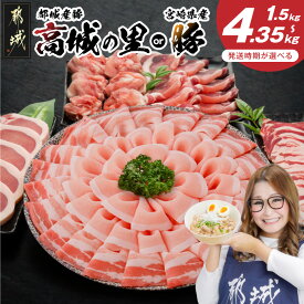 【ふるさと納税】レビュー満足度9割超え【産地＋内容量＋発送時期が選べる！】わくわく豚肉セット - 豚肉 1.5kg/2.4kg/4.1kg ロース とんかつ 焼肉 切り落とし等 都城産高城の里/宮崎県産豚 快速便あり 送料無料 SKU-8404【宮崎県都城市】
