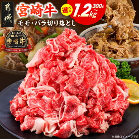 【ふるさと納税】【内容量が選べる！】宮崎牛モモ・バラ切り落とし - 宮崎県産 宮崎牛 モモ肉 バラ肉 切り落とし ブランド牛 すき焼き しゃぶしゃぶ 選べる内容量 300g/600g/900g/1.2kg 送料無料 SKU-8412 【宮崎県都城市】