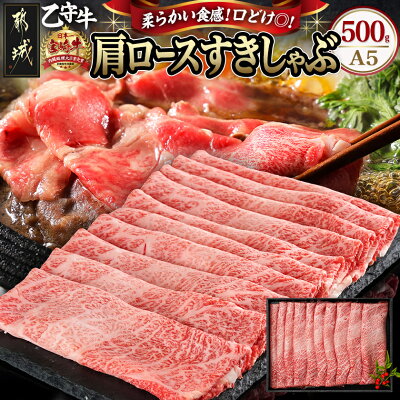 【ふるさと納税】数量限定！【宮崎牛A5】肩ロースすきしゃぶ500g(乙守...