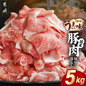 【ふるさと納税】国産豚肉切り落とし5kg(うま味加工) - 国産 豚肉 切落し 小分け 250g×20袋 うま味加工 昆布だし 旨味 冷凍配送 トレイ無し ストック リピート 毎日のお料理 便利 送料無料 MJ-3647 【宮崎県都城市は2年連続ふるさと納税日本一！】