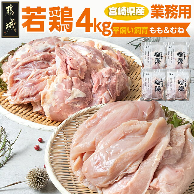【ふるさと納税】【業務用】宮崎県産若鶏4kgセット - 鶏...