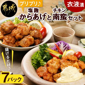 【ふるさと納税】プリプリ♪塩こうじ唐揚げ＆チキン南蛮セット300g×7P - 国産鶏 塩こうじ唐揚げ モモ肉 チキン南蛮 ムネ肉 衣液漬 タルタルソース 甘酢 揚げるだけ 下処理済み 送料無料 AA-4407 【宮崎県都城市は令和4年度ふるさと納税日本一！】