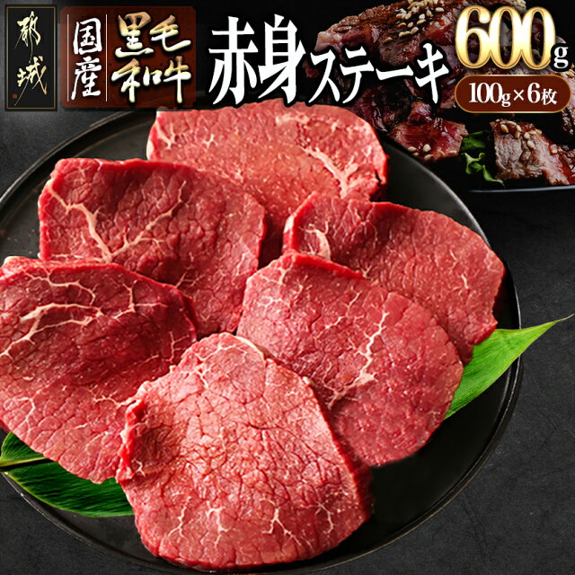 【ふるさと納税】【国産黒毛和牛】赤身ステーキ 100g×6枚 - 国産黒...