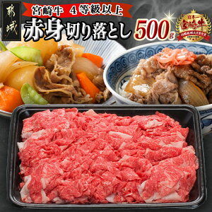 【ふるさと納税】宮崎牛赤身切り落とし500g - 国産黒毛和牛 ブランド牛 牛肉 宮崎牛切落とし肉 500グラムパック 肉じゃが/すきやき/牛丼や炒め物などに 万能 beef 冷凍 国産/九州産/宮崎県産 送