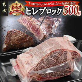 【ふるさと納税】宮崎牛ヒレブロック500g - 牛ヒレ肉 ブロック肉 真空パック 冷凍配送 国産黒毛和牛 フィレ肉 ヘレ肉 ブランド牛肉 ヒレ肉 牛ヒレステーキ 全国和牛能力共進会 内閣総理大臣賞受賞 宮崎牛 送料無料 22-8905 【宮崎県都城市は2年連続ふるさと納税日本一！】