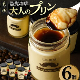 【ふるさと納税】「黒髭珈琲」大人のプリン6個セット - 洋菓子 瓶入りプリン 100g×6個 スイーツ デザート ほろにがエスプレッソ 国産素材 大人のプリン お菓子 送料無料 AA-9901 【宮崎県都城市は2年連続ふるさと納税日本一！】