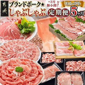 【ふるさと納税】【セレクト定期便】ブランドポーク☆しゃぶしゃぶ＋2月豚小間付き☆定期便(5ヶ月)≪2026年お届け≫ - ブランド豚 クイーンハーブ豚 どんぐりの恵み豚 ゆずポーク等 期間限定 定期便 送料無料 T60-MY03【宮崎県都城市は2年連続ふるさと納税日本一！】