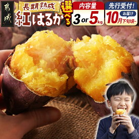 【ふるさと納税】【先行予約！】【内容量が選べる！】都城産 長期熟成紅はるか - さつまいも 都城産さつまいも 熟成紅はるか 内容量が選べる 3kg/5kg 先行受付 長期熟成 スイーツ 送料無料 SKU-I202【宮崎県都城市は2年連続ふるさと納税日本一！】