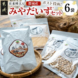 【ふるさと納税】都城産 在来種大豆「みやだいず(R)」セット ※ポスト投函 - 都城産 在来種大豆 蒸し大豆 ドライパック製法 レトルトパウチ 煎り大豆 きな粉 お餅/団子/アイスに 送料無料 G8-006【宮崎県都城市】