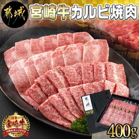 【ふるさと納税】宮崎牛カルビ焼肉400g - 宮崎県産宮崎牛 カルビ焼肉用 焼肉 バラ肉 カルビ 真空 真空スキンパック 急速冷凍 送料無料 MJ-I901【宮崎県都城市は令和4年度ふるさと納税日本一！】