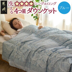 【ふるさと納税】【選べる2色!】洗える4つ星ダウンケットホワイトダウン90%エクセルゴールドラベル - 羽毛ふとん 掛ふとん シングルロング ホワイトダックダウン エクセルゴールドラベ