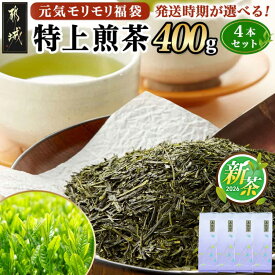 【ふるさと納税】【発送時期が選べる！】【元気モリモリ福袋】気分リフレッシュ！特上煎茶4本セット - お茶 茶葉 煎茶 ホットでも冷茶でも 特急便もあり 配送時期が選べる お届け時期が選べる 日本茶 送料無料 AA-4802【宮崎県都城市は2年連続ふるさと納税日本一！】