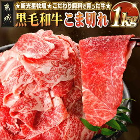 【ふるさと納税】新光星牧場☆黒毛和牛こま切れ1kg - 都城産黒毛和牛 小間切れ(500g×2) カレー/シチュー/すき焼き/肉じゃが/牛丼 小分け 料理に活躍 国産 牛肉 お肉 パック梱包 送料無料 14-M901 【宮崎県都城市は2年連続ふるさと納税日本一！】