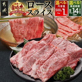 【ふるさと納税】《レビューキャンペーン実施中！》【内容量＆発送時期が選べる！】宮崎牛ローススライス - 宮崎県産宮崎牛 ローススライス 500g/600g/900g/1kg 快速便もあり 冷凍 送料無料 SKU-N402 【宮崎県都城市は2年連続ふるさと納税日本一！】