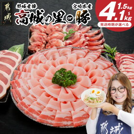 【ふるさと納税】【レビュー満足度9割超え】【産地＋内容量＋発送時期が選べる！】わくわく豚肉セット - 豚肉 1.5kg/2.4kg/4.1kg ロース とんかつ 焼肉 切り落とし等 都城産高城の里/宮崎県産豚 快速便あり 年内お届け 送料無料 SKU-8404【宮崎県都城市】
