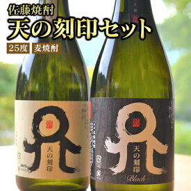 【ふるさと納税】佐藤焼酎　麦焼酎　天の刻印セット　720ml×2本　贈り物　父の日　誕生日　お祝い　贈答用　宮崎県延岡市　送料無料