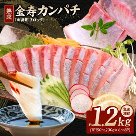【ふるさと納税】熟成 金寿カンパチ カンパチ 刺身用 ブロック 約 1.2kg 食感が良い 爽やかな味わい 脂の甘味 急速凍結 海鮮 お寿司 カルパッチョ しゃぶしゃぶ 海鮮丼 結城水産 お取り寄せ お取り寄せグルメ 宮崎県 延岡市 送料無料