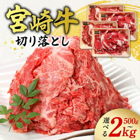【ふるさと納税】牛肉 切り落とし 500g 1kg 2kg 選べる 宮崎牛 肉質等級 4等級以上 炒め物 煮込み料理 使い勝手 抜群 パック カレー ビーフシチュー 牛丼 ハヤシライス プルコギ おすすめ ギフト 宮崎県 お取り寄せ お取り寄せグルメ 食品 冷凍 送料無料