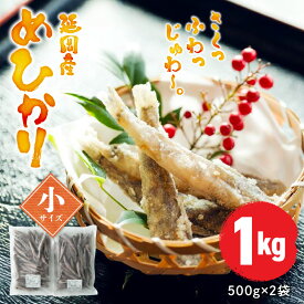 【ふるさと納税】延岡産 めひかり 無頭 小サイズ 500g × 2袋 計1kg 100~150尾前後 冷凍 国産 北浦漁港 小魚 魚 柔らかい 丸ごと 唐揚げ おつまみ おかず 九州 宮崎県 延岡市 お取り寄せ お取り寄せグルメ 送料無料