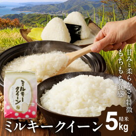 【ふるさと納税】お米 5kg ミルキークイーン 精米 1袋 輝き もちもち 食感 甘み 柔らかい 冷めても硬くなりにくい うるち米 白米 おにぎり ご飯 お弁当 和食 食品 宮崎県 延岡市 北浦町農業公社 お取り寄せ お取り寄せグルメ 送料無料